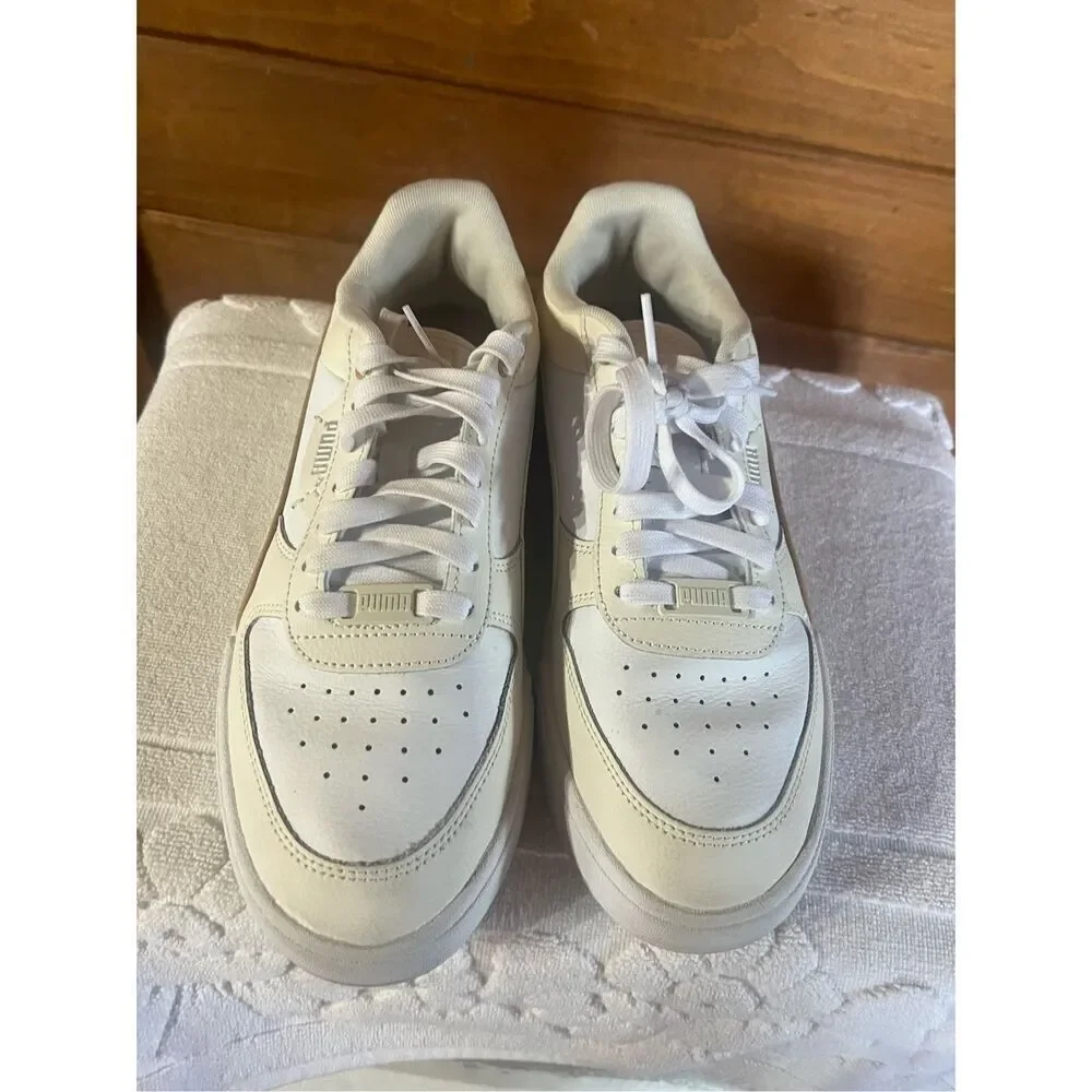 Puma Mens Caven Dime White/Cream/Tan  (384953 17) - Sz 9.5